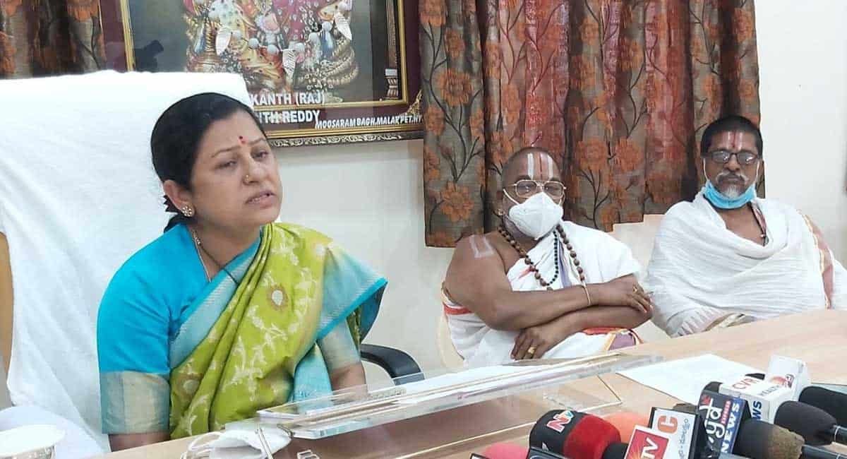 Uttara Dwara Darshanam at Yadadri temple on January 13