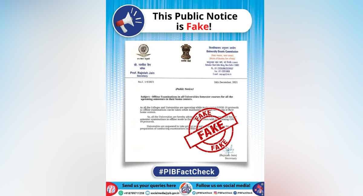 Fake news factory targets UGC over offline exams during Covid-19