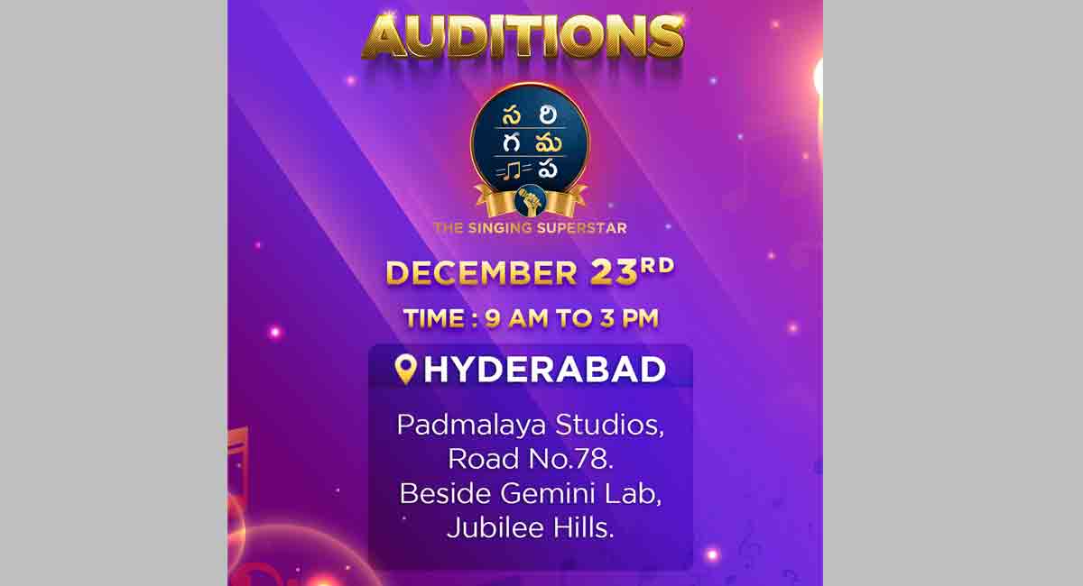 Hyderabad Auditions of ‘Sa Re Ga Ma Pa – The Singing Superstar’ on 23 December