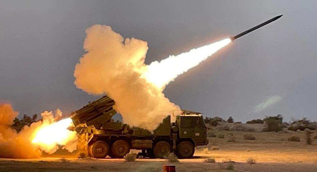 India successfully tests multi barrel rocket launcher system Pinaka-ER