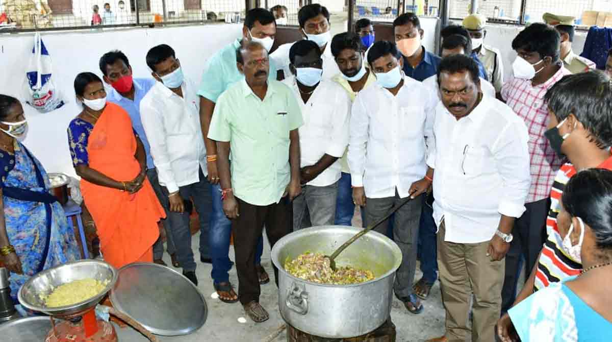 MLA Sunke Ravishankar expresses anger at BC Gurukulam school staff