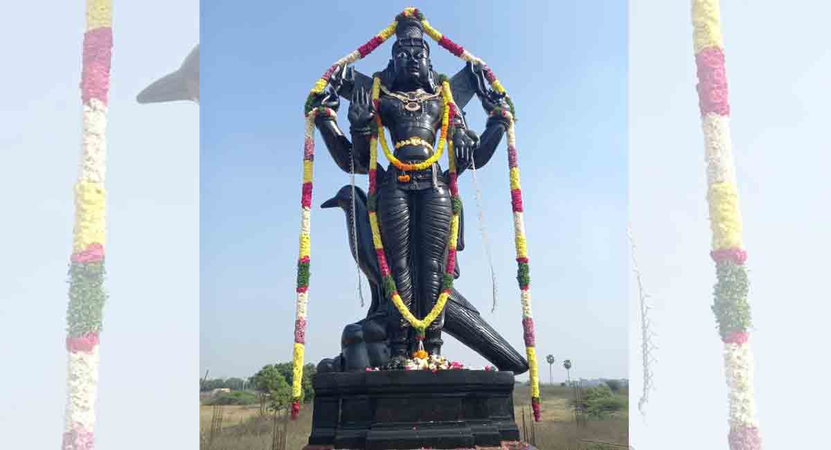 Shani Amavasya prayers offered at world’s biggest Shani statue in Telangana