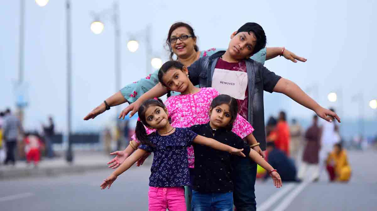 Fun time with families at Tank Bund