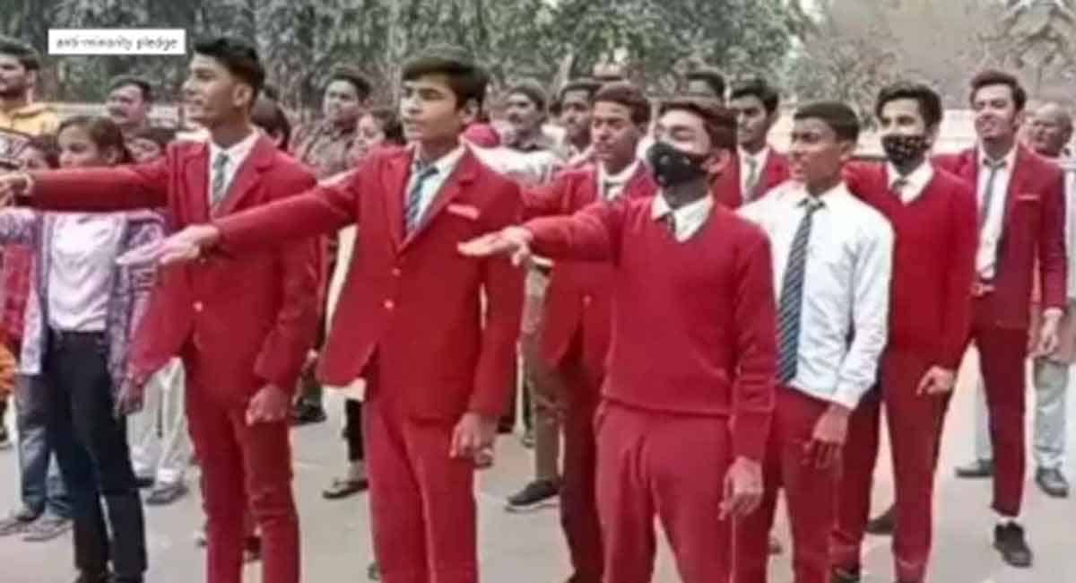 Uttar Pradesh: School kids made to take pledge for ‘Hindu Rashtra’