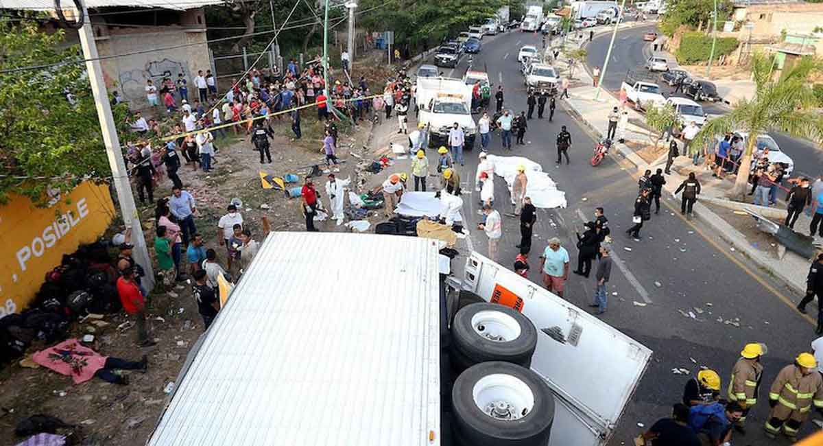 53 migrants dead, 54 injured in truck crash in south Mexico