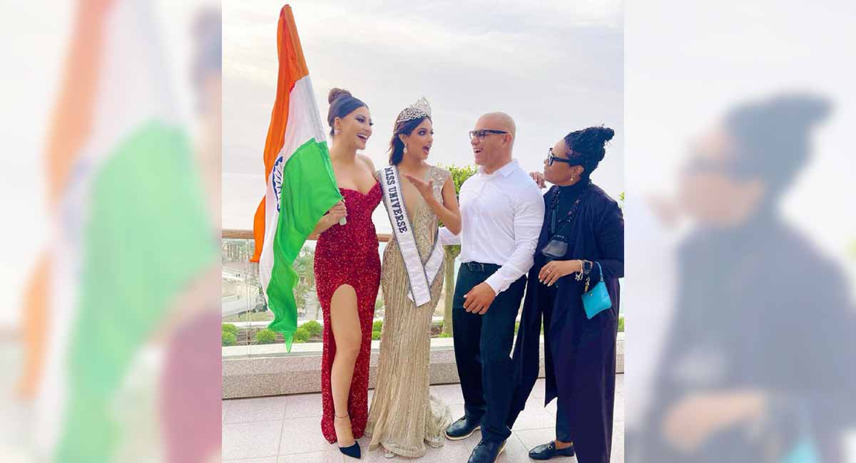 Urvashi Rautela part of the jury at Miss Universe pageant as Harnaaz won