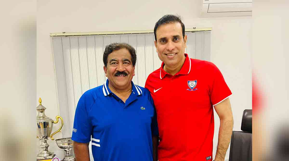 Chamundeswanath greets new NCA chief VVS Laxman