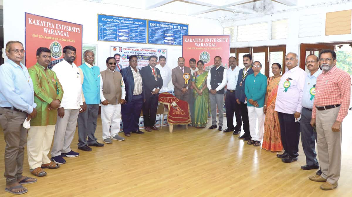 Vasavi Clubs International donates Rs 2 lakh worth of items in Warangal