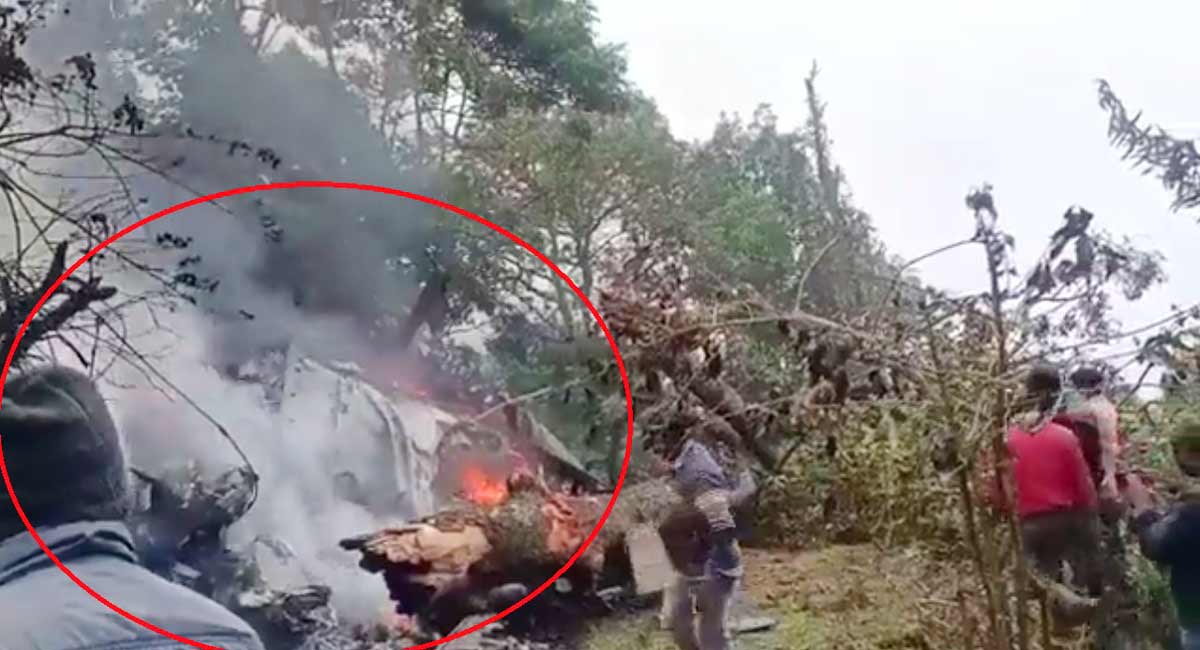Watch: Army helicopter carrying senior Defence officials crashes in Tamil Nadu