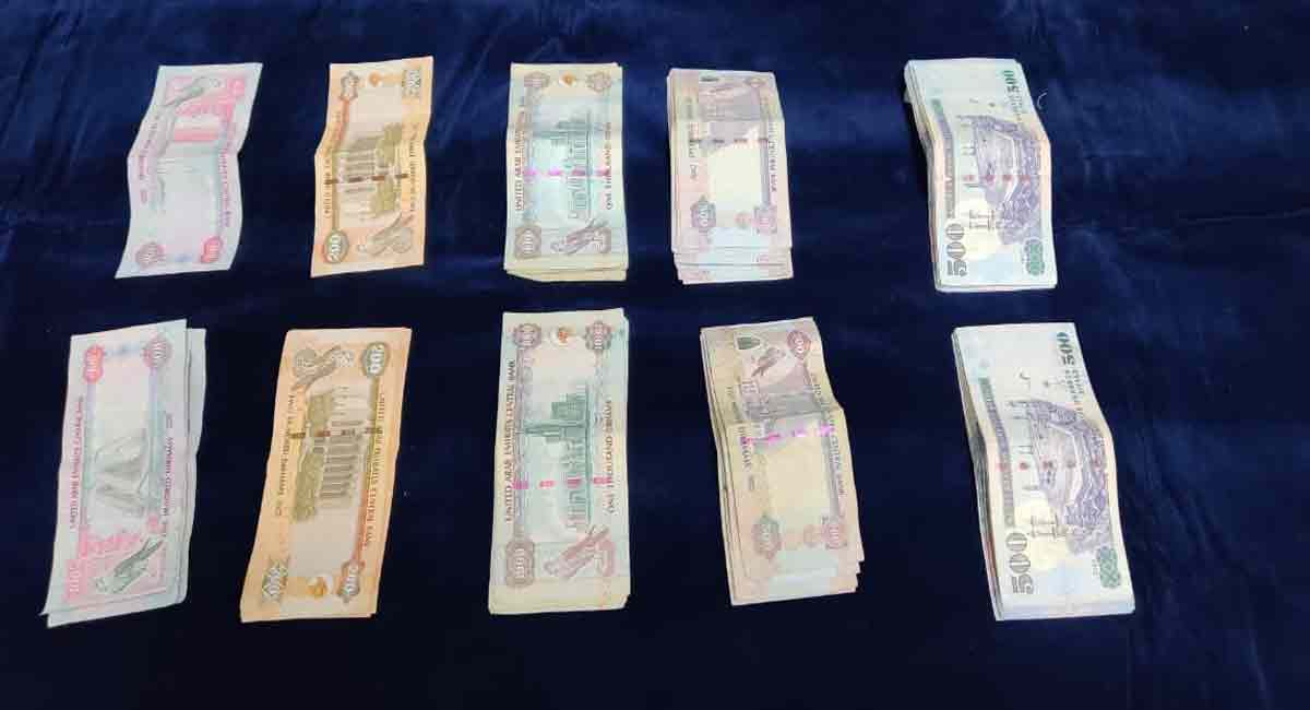 Foreign currency seized at Hyderabad Airport from Sharjah-bound passenger