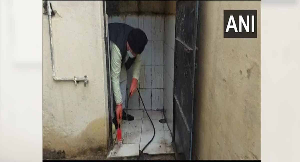 Madhya Pradesh minister cleans toilet at government school in Gwalior
