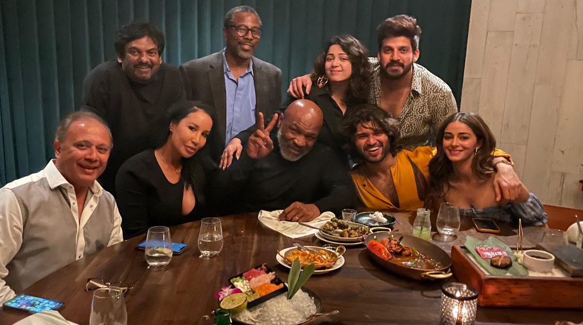 Charmme hosts Mike Tyson, Vijay Deverakonda and Ananya for dinner