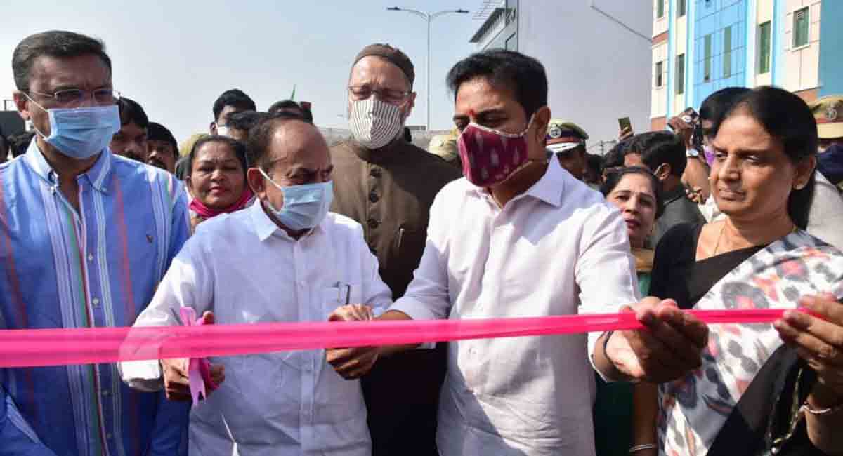 Hyderabad: Flyover at Owaisi junction opened on Tuesday