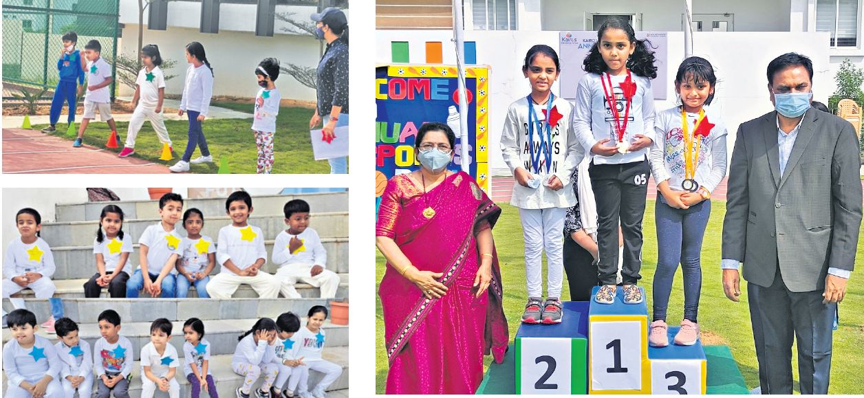 Energetic participation of Kairos International School kids in sports meet