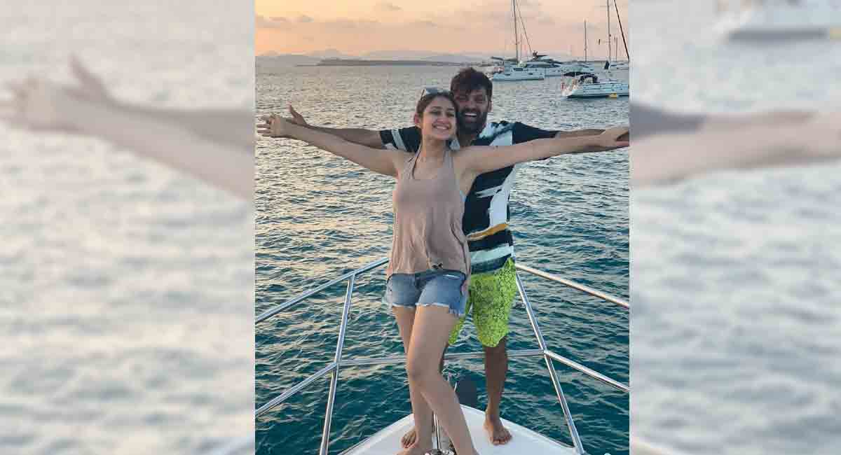 Sayyeshaa shares loved up moments with her husband Arya