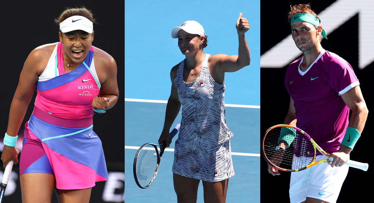 Australian Open: Osaka, Barty, Nadal record victories