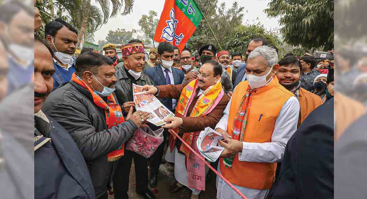 UP Assembly polls: JP Nadda holds door-to-door campaign in Bareilly