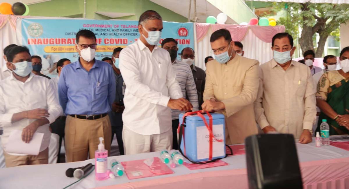 Booster doses for senior citizens launched in Telangana