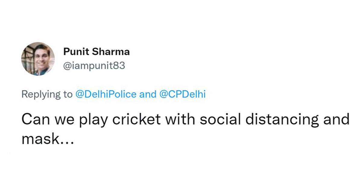 Delhi Police witty reply on Twitter left people in splits