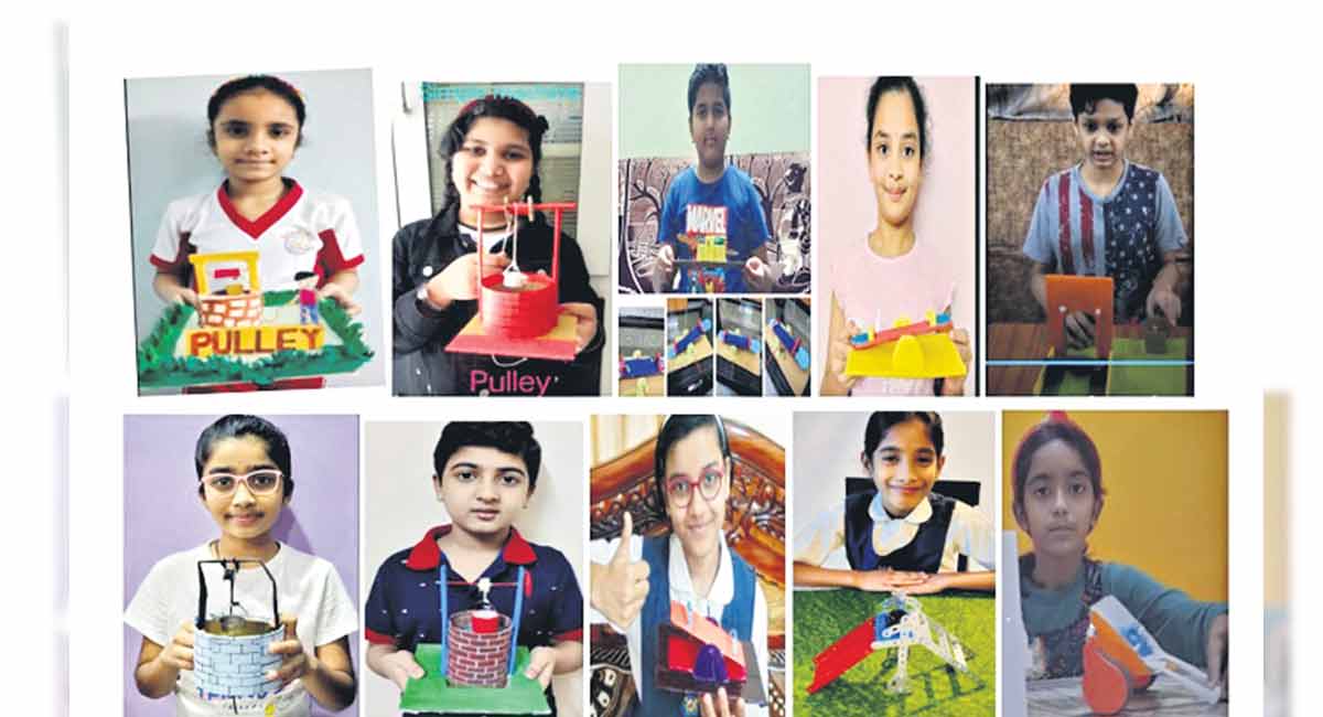 Budding inventors explain working of simple machines at Gitanjali Primary School