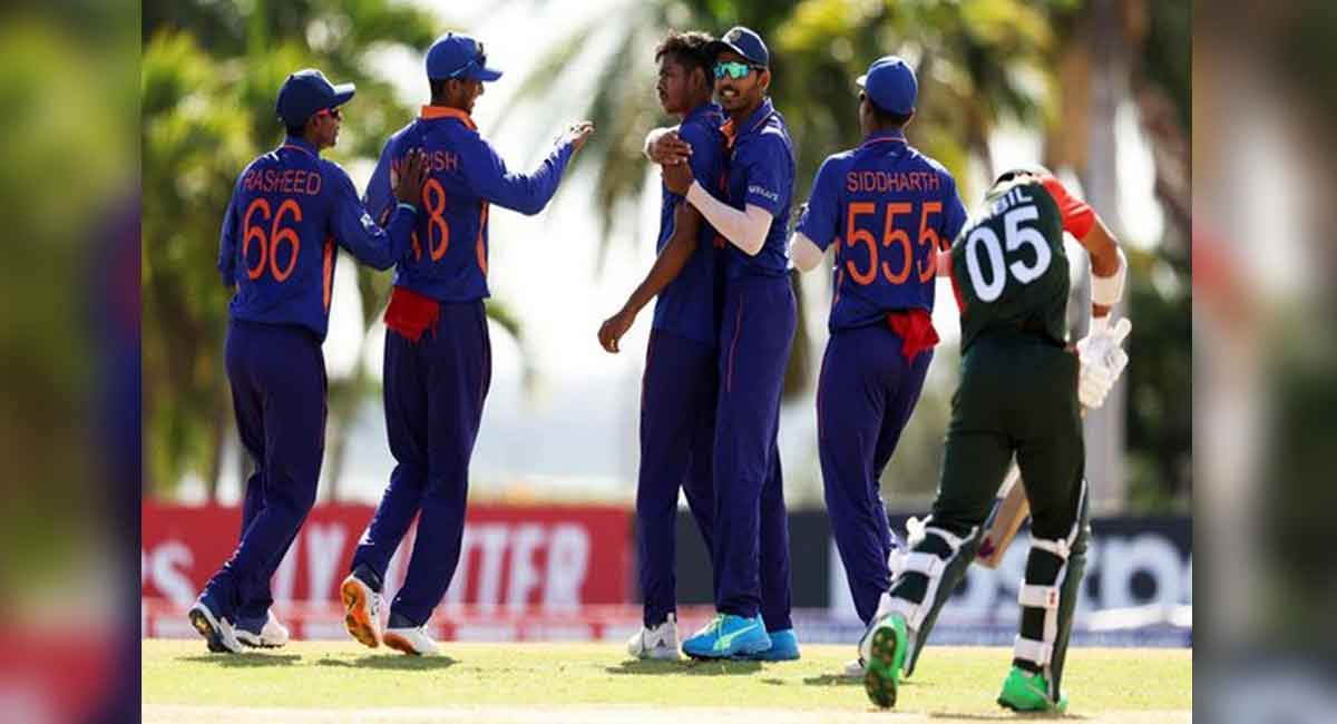 U19 World Cup: India defeat Bangladesh by 5-wickets, to face Australia in semis
