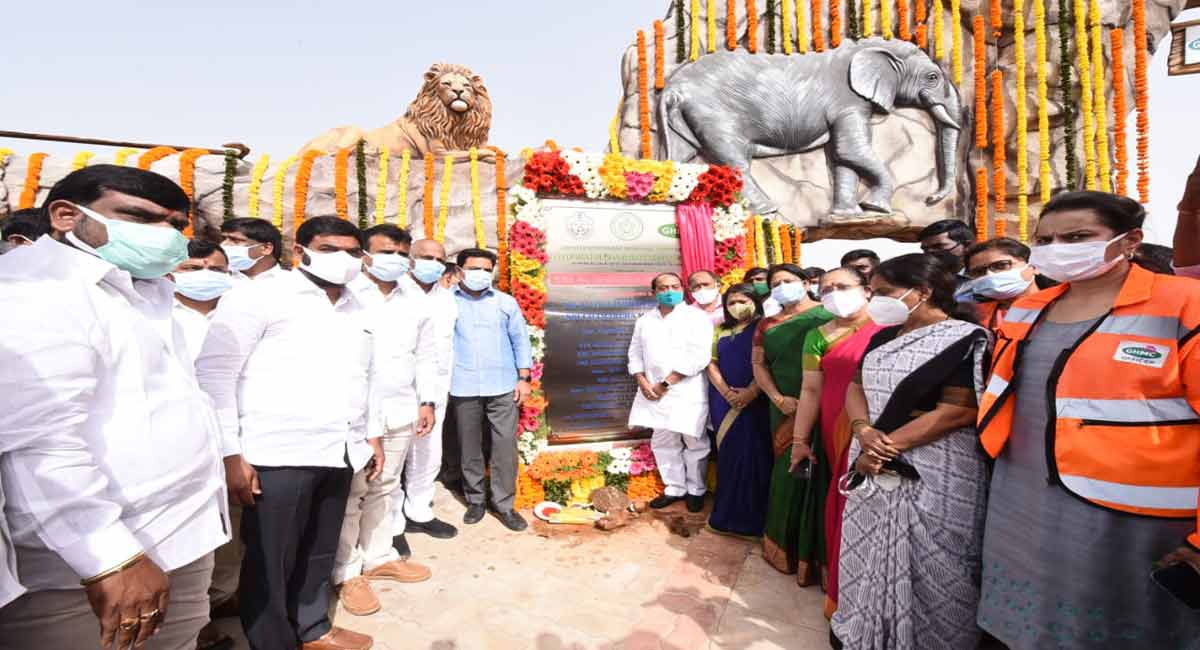 KTR lays foundation stone for road widening in Bachupally