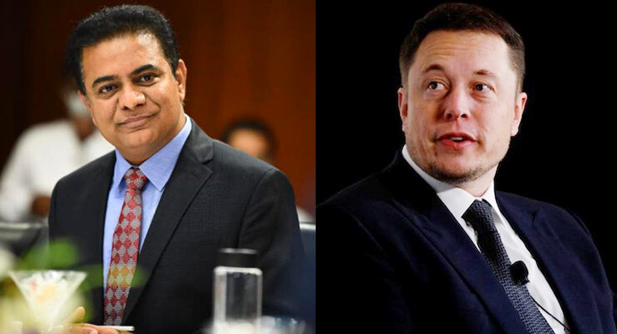 KT Rama Rao invites Elon Musk to ‘set shop’ in Telangana