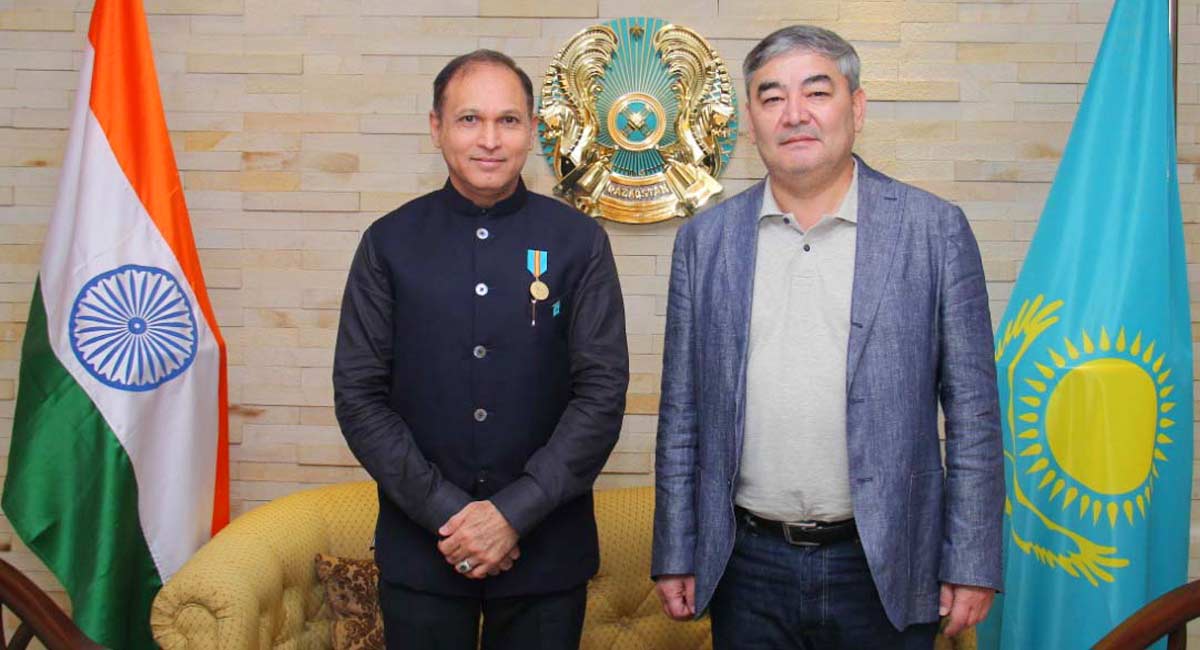 Kazakhstan bestows its distinguished national honour ‘Jubilee Medal’ on Dr Nawab Mir Nasir Ali Khan