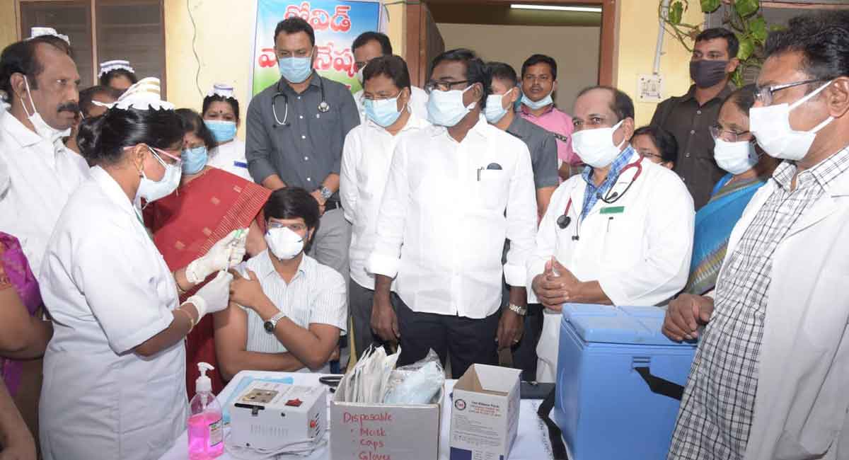 Covid booster dose vaccination launched in Khammam