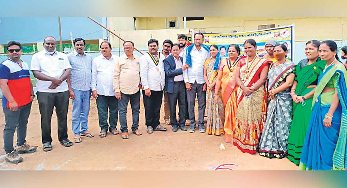 Vasavi Club holds rangoli drawing competition in Mancherial