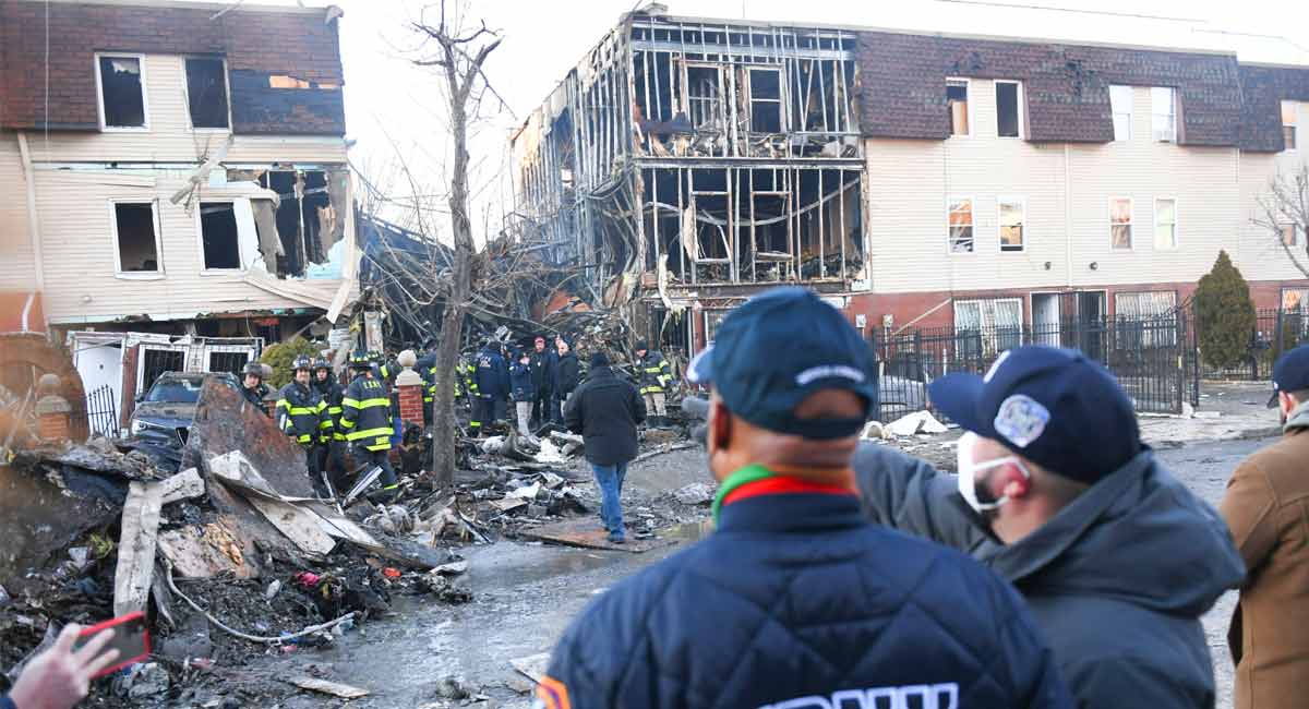 Row house explosion in New York City leaves 1 dead, 8 injured