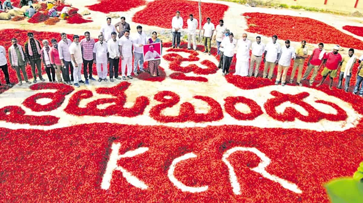Spirited and artistic Rythu Bandhu celebrations in Khammam