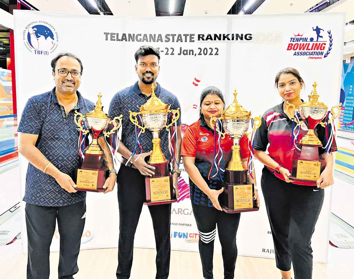 Naveen, Mamatha emerge champions of TS State Ranking Tenpin Bowling