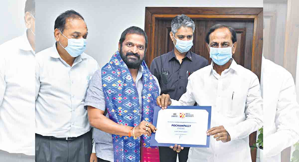 Pochampally receives UNWTO identity letter as best tourist village