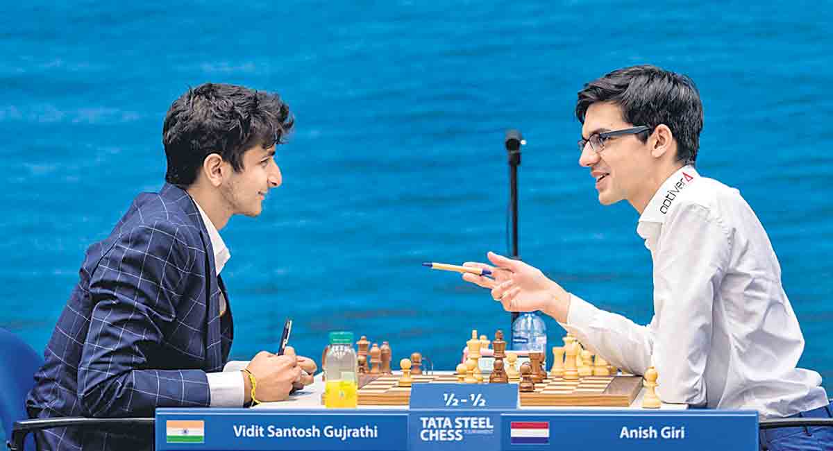 Tata Steel Chess: Vidit Gujrathi stays in joint lead