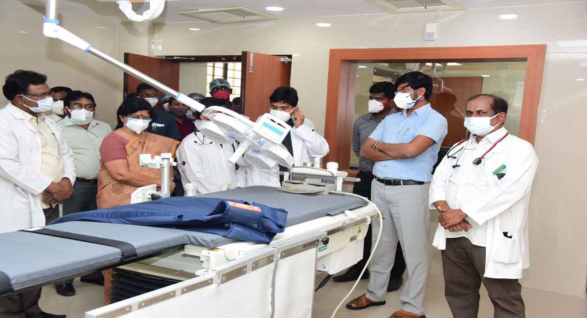 Khammam: Works on Cath lab at district hospital in final stage