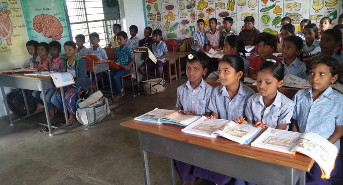 Mannempalli primary school is a classic example for English medium