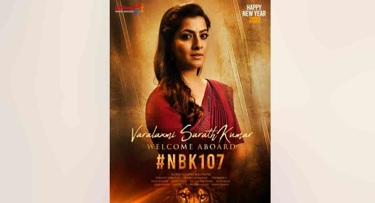 Varalaxmi Sarathkumar joins Balakrishna for upcoming Telugu movie