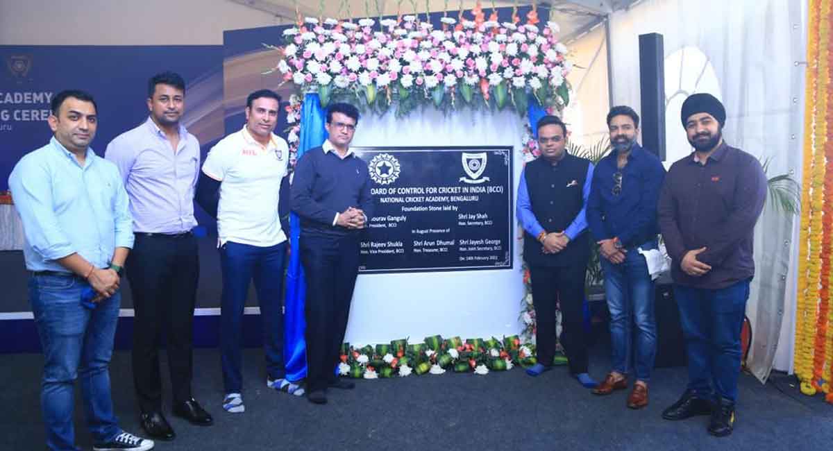 BCCI brass lays foundation stone for new National Cricket Academy