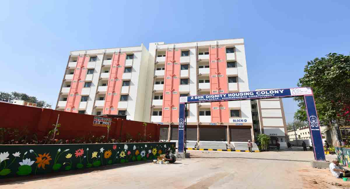 Hyderabad: Inauguration of Indira Nagar Dignity Housing Colony on Feb 3