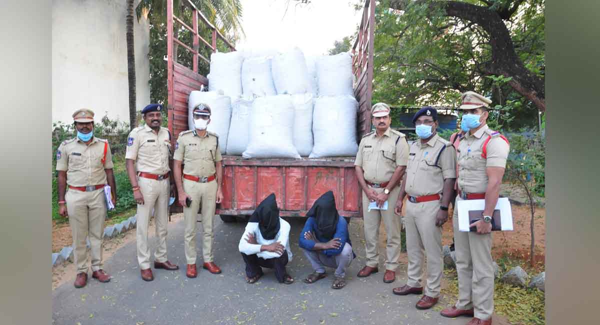 Ganja worth Rs 2.36 crore seized in Jangaon 
