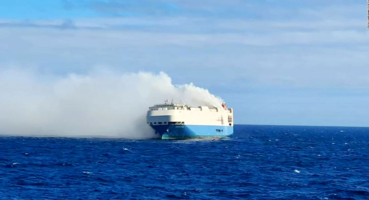 EV fire destroys thousands of Audis, Porsches, Bentleys on cargo ship