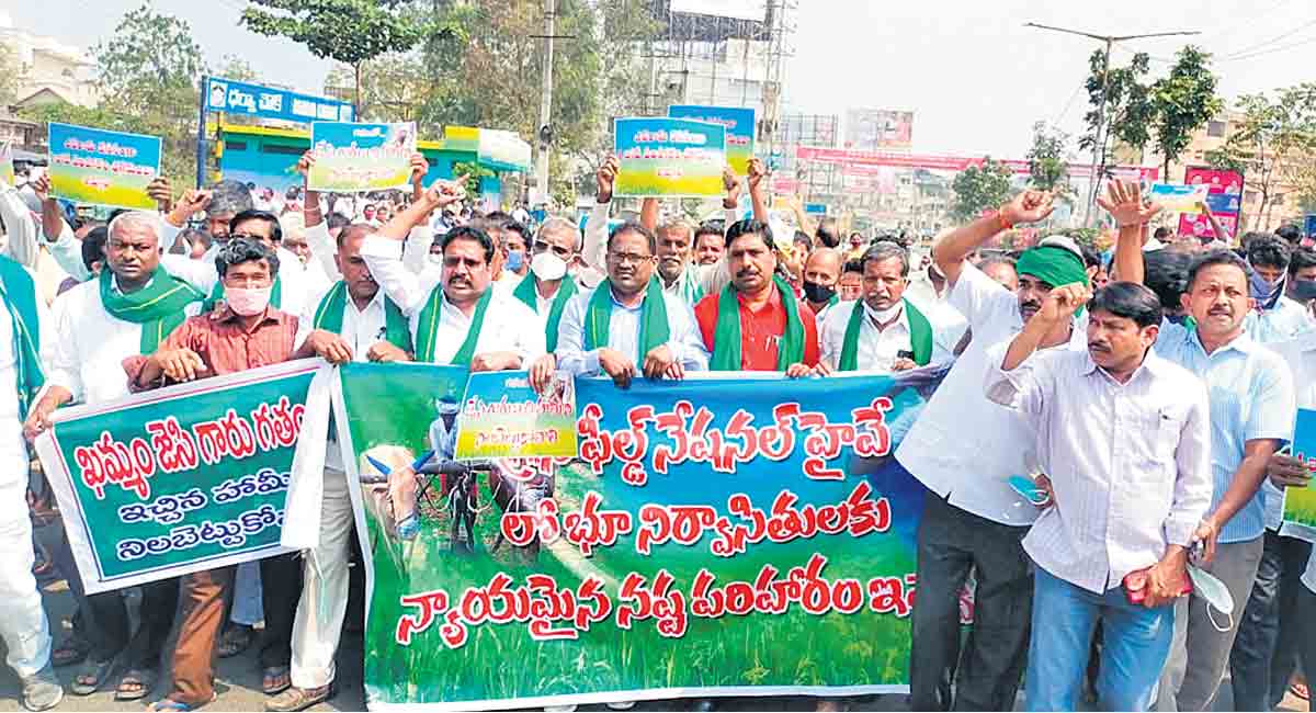 Greenfield highway land evacuees demand Rs 1 crore compensation