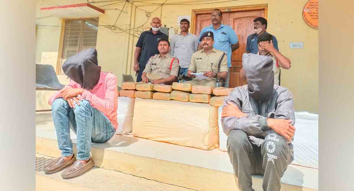 220 kg ganja seized, two arrested in Kothagudem