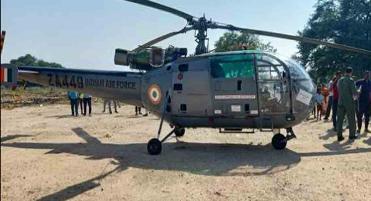 Telangana: IAF chopper makes emergency landing at Jagadevpur