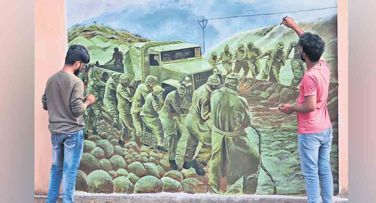Hyderabad: Murals bring alive valour