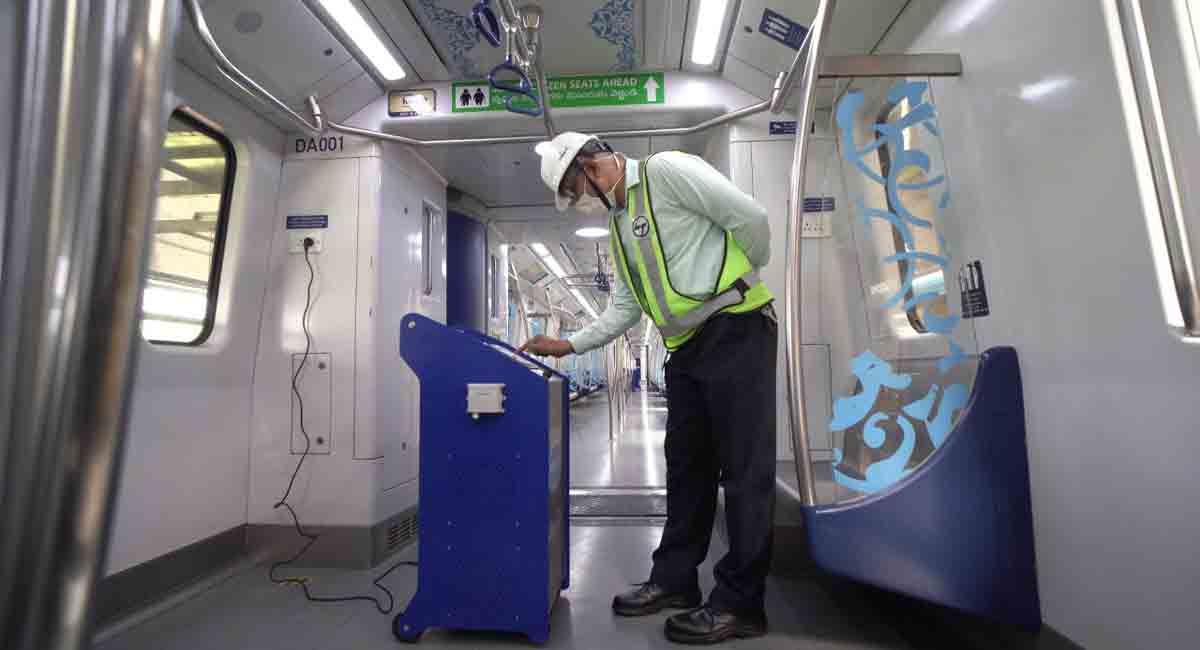 Hyderabad Metro Rail becomes first in India to introduce ozone based sanitisation