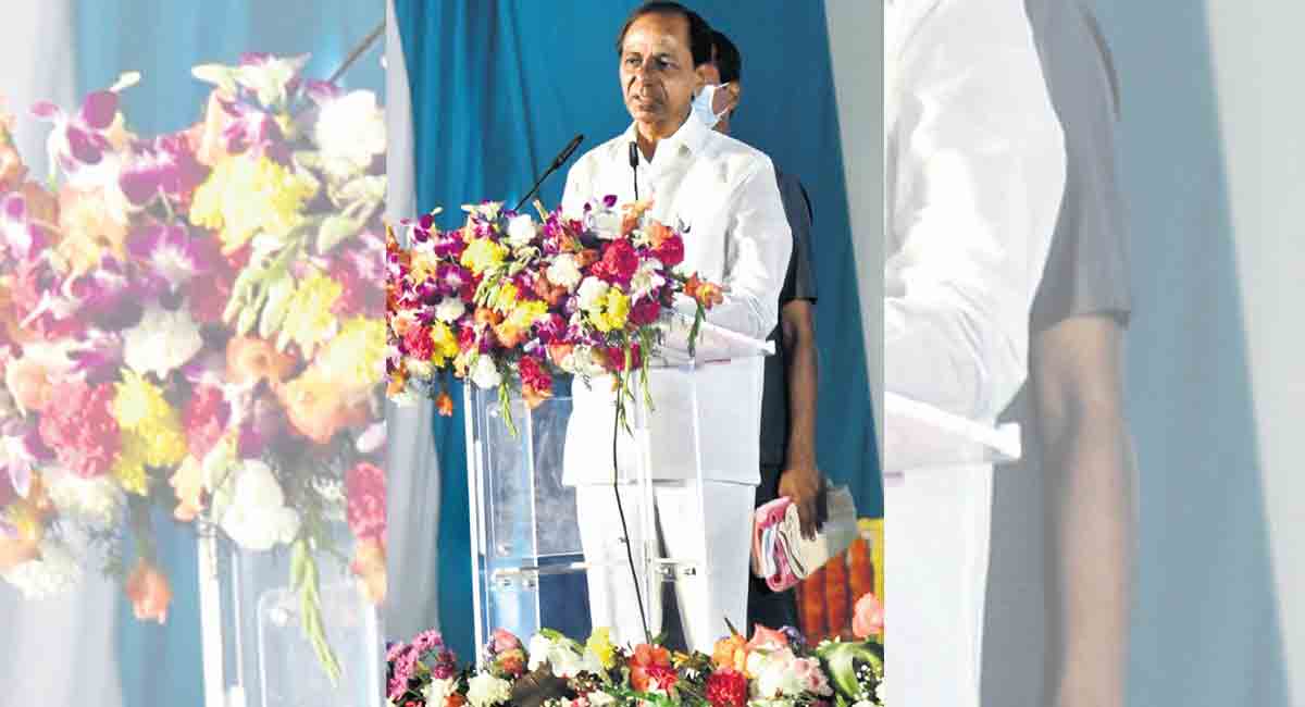 CM KCR dedicates Mallanna Sagar reservoir to people of Telangana