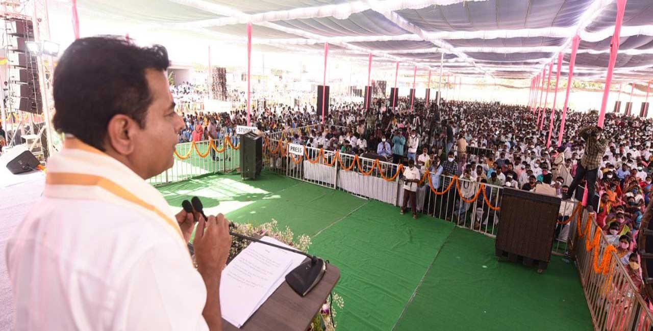 KTR challenges Congress and BJP Governments