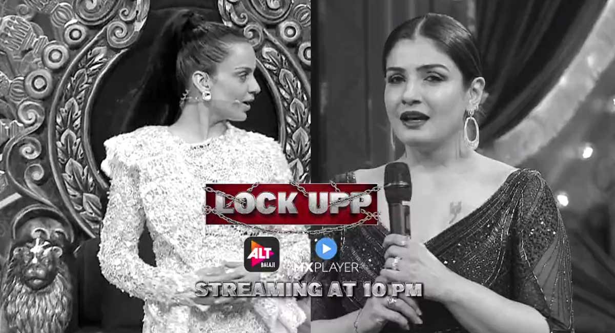 Kangana’s ‘Lock Upp’ opens its doors with Raveena Tandon as celeb guest